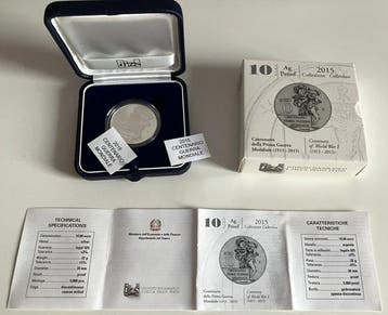 Italië. 10 Euro 2015 Centenario della Prima Guerre, Postzegels en Munten