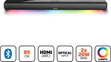 Lenco SB-042LEDBK - Soundbar met Bluetooth - 85cm - HDMI en, Verzenden, Nieuw