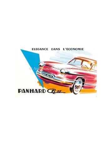 1960 PANHARD PL17 BROCHURE FRANS, Boeken, Nieuw, Author