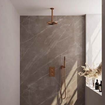 Inbouw Regendouche Set Brauer Copper Edition Plafond Uitloop, Ophalen of Verzenden, Nieuw