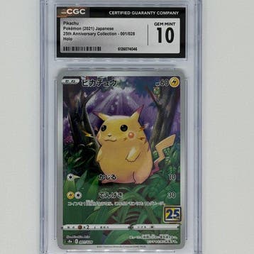 Pokémon - 1 Graded card - Pikachu 001/028 Foil - CGC 10 -, Nieuw