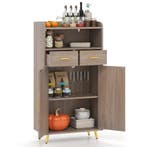 LIVSK Multifunctionele Keukenkast - Werkblad - 2 Lades - 3-v, Verzenden, Nieuw