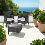 Wicker zitgroep Luzern 2+1 met kussenhoezen in 2 kleuren - g, Verzenden, Nieuw