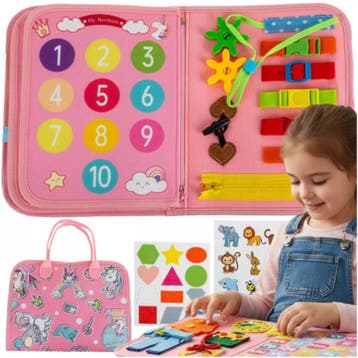 Kruzzel Montessori manipuleerboek roze – educatief sensor., Ophalen of Verzenden, Nieuw