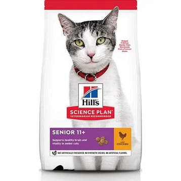 Hills Science Plan Kat Senior 11+ Kip 1,5kg, Verzenden, Nieuw