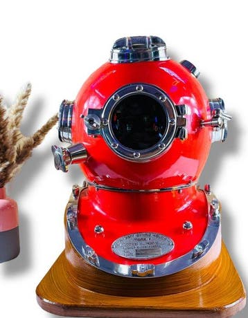 Duikhelm - XXL U.S NAVY Diving Helmet Mark V - Messing,
