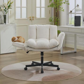 Comfortabele Chenille Bureaustoel Draaibaar - In Hoogte Vers, Huis en Inrichting, Fauteuils, Verzenden, Nieuw