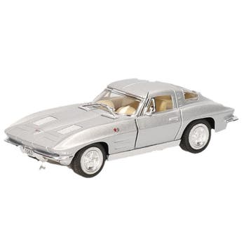 Modelauto Chevrolet Corvette zilver 13 cm - Modelauto, Ophalen of Verzenden, Nieuw