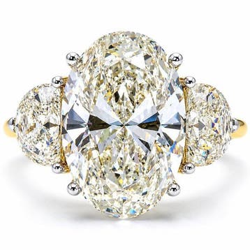 Ring - 18 karaat Geel goud - 6.03ct. tw. Diamant (Lab-grown), Sieraden, Tassen en Uiterlijk, Nieuw