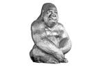Decoratief Gorilla-figuur KONG 40cm zilveren handgemaakte, Ophalen of Verzenden, Nieuw