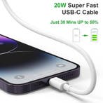 USB-C Oplader – Geschikt voor iPhone 14/13/12/11/XR/XS/8 –, Ophalen of Verzenden, Nieuw