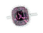 Ring - 14 karaat Witgoud, Roze (Geen Hitte) - 7.59ct. tw., Sieraden, Tassen en Uiterlijk, Nieuw