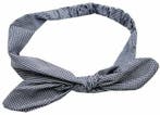Haarband Knoop 6cm – Strikje met IJzerdraad – Ruitprint –, Nieuw