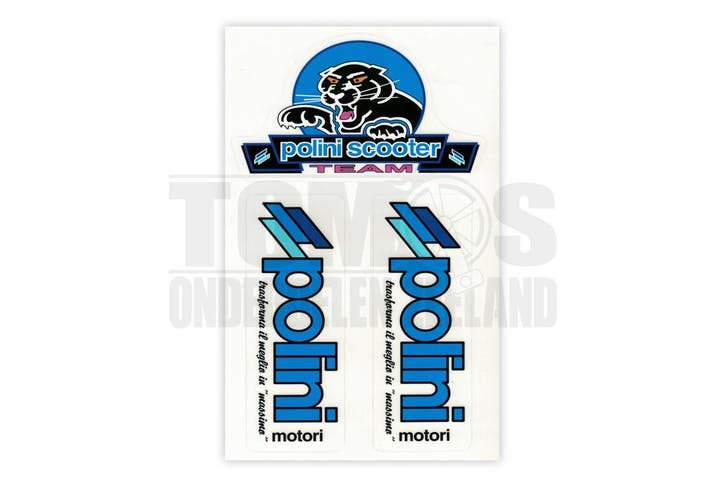 Polini Scooter Team 3-delig Stickerset, Fietsen en Brommers, Brommeronderdelen | Algemeen, Nieuw, Ophalen of Verzenden