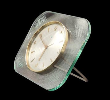 Strut klok - Vega - Vintage Messing, Glas - 1950-1960 -
