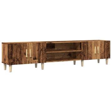 Mediakast 180cm | Bewerkt hout | Laatste Stuk!, 150 tot 200 cm, Ophalen of Verzenden, Zo goed als nieuw, Minder dan 100 cm