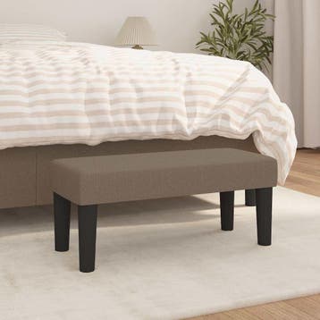 vidaXL Bankje 70x30x30 cm stof taupe, Huis en Inrichting, Banken | Bankstellen, Verzenden, Nieuw, Stof, Minder dan 150 cm