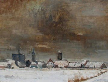Jose van Gucht (1913-1980) - Zicht op een besneeuwd