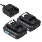 Startset: 2x Makita BL1021B CXT accus , 123accu huismerk, Verzenden, Nieuw