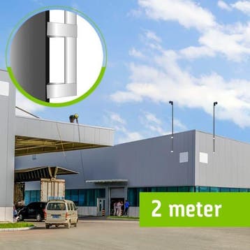 Cameramast 2 meter Ø 90mm met RVS muurbeugels, Ophalen of Verzenden, Nieuw