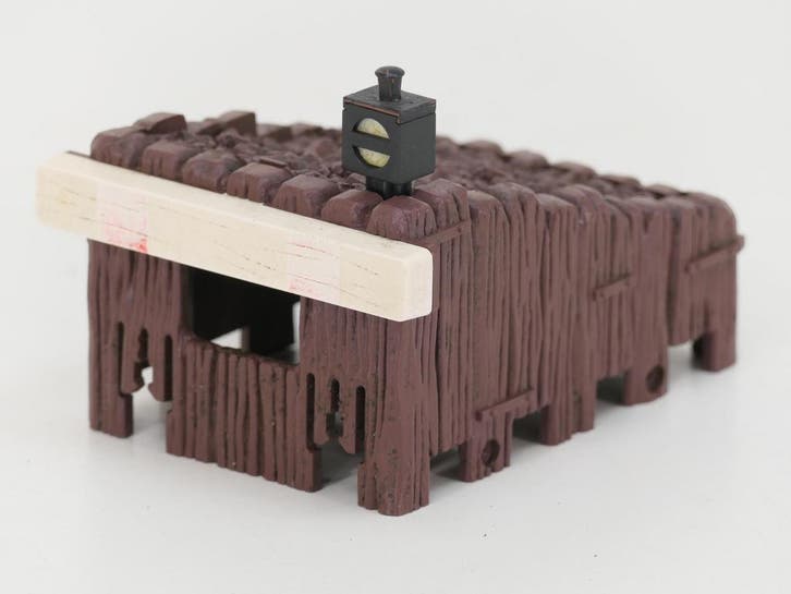 LGB 10310 Prellbock, beleuchtet, Licht bruin (Baan en Rails), Hobby en Vrije tijd, Modeltreinen | Overige schalen, Rails, Gebruikt