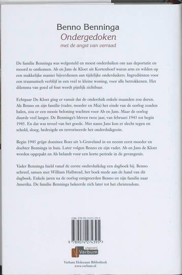 Ondergedoken 9789074274395 Benno Benninga, Verzenden, Gelezen, Benno Benninga