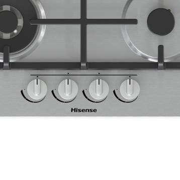Hisense Inbouw Gaskookplaat GM643XHC 60cm - Zilver, Witgoed en Apparatuur, Kookplaten, Ophalen of Verzenden, Nieuw