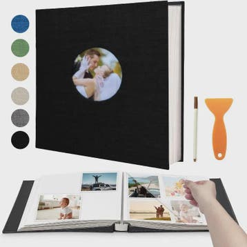 Luxe Linnen Scrapbook Album - Zelfklevend, 40 Pagina's voor, Audio, Tv en Foto, Verzenden, Nieuw
