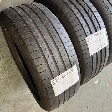 2 x Continental SportContact 5 235-50-19 Zomerbanden 5mm, 19 inch, Gebruikt, Ophalen of Verzenden, 235 mm