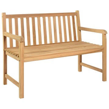 vidaXL Tuinbank 114 cm massief teakhout, Verzenden, Nieuw, Hout