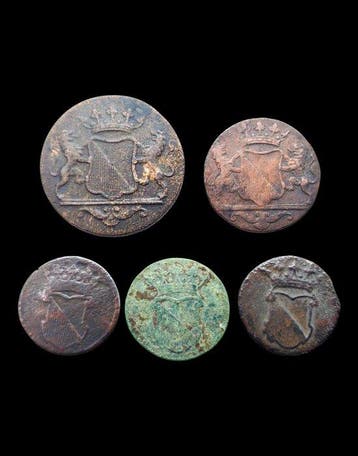 Nederlands-Indië. Dubbele Duit & 1 Duit 1790 & 1/2 Duit VOC, Postzegels en Munten