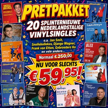 Pretpakket - 20 Splinternieuwe Nederlandstalige vinylsin..., Nieuw in verpakking