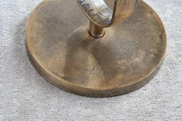 Ronde Bijzettafel ELEGANCE 60cm Messing Mango Hout Metaal, Huis en Inrichting, Tafels | Sidetables, Ophalen of Verzenden, Nieuw