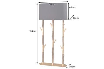 Vloerlamp WARDROBE 150cm, frame naturel goud met lampenkap, Ophalen of Verzenden, Nieuw