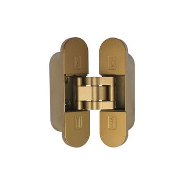 Onzichtbaar scharnier 3D verstelbaar 111x29 mm – brons, Verzenden, Nieuw