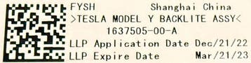 Tesla Model Y achterruit 1637505-00-A, Auto-onderdelen, Ophalen, Gebruikt