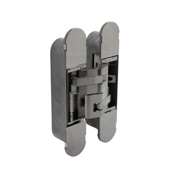Scharnier 160x32mm onzichtbaar nikkel 3D verstelbaar - vo..., Ophalen of Verzenden, Nieuw, Overige materialen, Scharnier