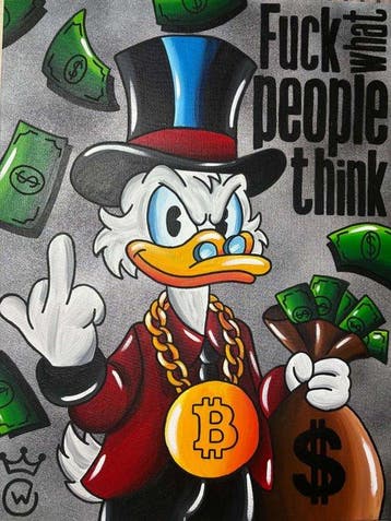 Xavier Van Walsem (1980) - Scrooge mcduck f#ck what people, Antiek en Kunst
