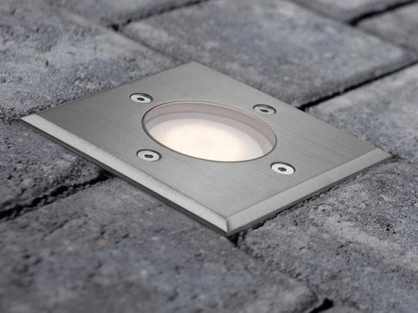 Veiling - 10x GU10 Grondspot vierkant satijn nickel, Tuin en Terras, Buitenverlichting
