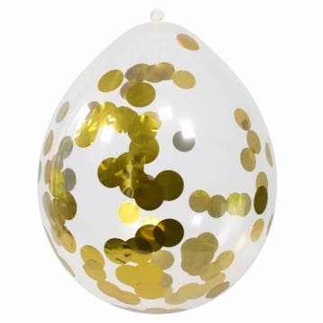 Confetti ballon met gouden confetti - 4 stuks, Kleding | Dames, Ophalen of Verzenden, Nieuw