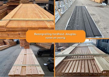Bezorgveiling hardhout, douglas, vuren en overig (8836), Doe-het-zelf en Verbouw, Hout en Planken, Nieuw