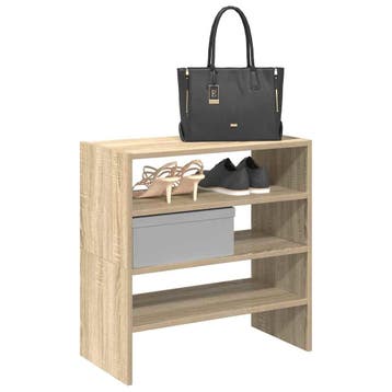 vidaXL Schoenenrekken 2 st stapelbaar 60x30x30,5 cm sonoma, Huis en Inrichting, Verzenden, Nieuw