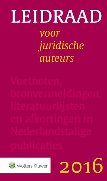 Leidraad voor juridische auteurs 2016 - Anne de Hingh, Verzenden, Gelezen, Anne de Hingh