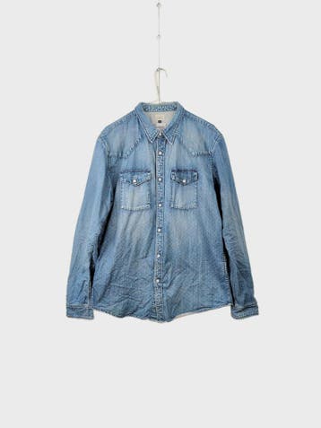 Edwin Casual overhemden Heren maat XL Blauw Vintage, Kleding | Heren, Ophalen of Verzenden, Nieuw