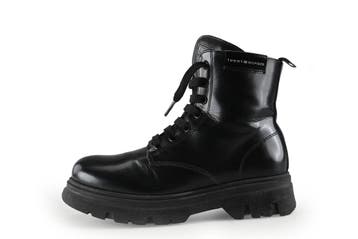 Tommy Hilfiger Veterboots Meisjes in maat 35 Zwart, Verzenden, Jongen of Meisje, Schoenen, Tommy Hilfiger