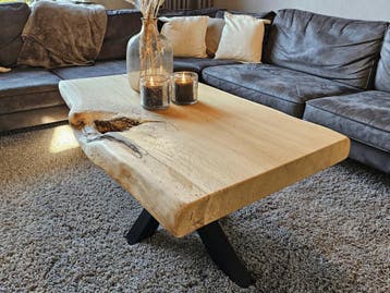 Salontafel | Echte eyecatcher | Boomstamtafel | Salontafels, Huis en Inrichting, Tafels | Salontafels, Ophalen of Verzenden, Nieuw