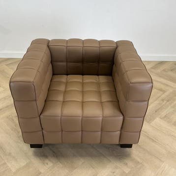 Outlet Design Wittmann Kubus fauteuil, designer Josef, Ophalen of Verzenden, Zo goed als nieuw, Leer, Eén