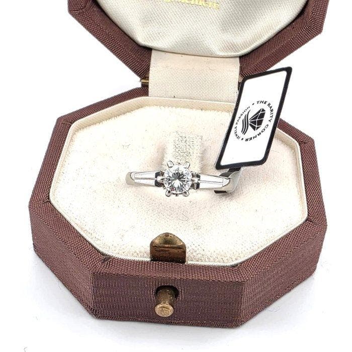Ring - 18 karaat Witgoud Diamant (Natuurlijk), Sieraden, Tassen en Uiterlijk, Ringen