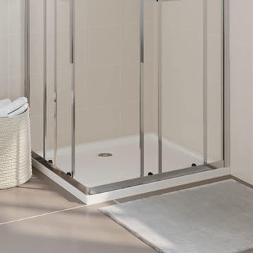 vidaXL Douchebak rechthoekig 80x90 cm ABS wit, Verzenden, Nieuw