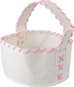Mand | vilt | Ø20cm | 10cm | rond | offwhite/pink | 1 stuks, Verzenden, Nieuw